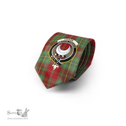 Scottish Leask Tartan Tie with Family Crest Tartan Plaid NeckTie Scottish Plaid Tartan Plaid - ScotsTee - scotstee.com