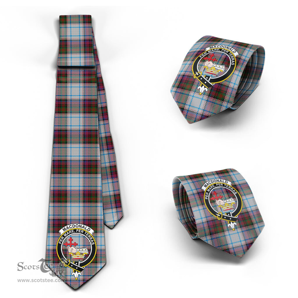 Scottish MacDonald Dress Ancient Tartan Tie with Family Crest Tartan Plaid NeckTie Scottish Plaid Tartan Plaid - ScotsTee - scotstee.com