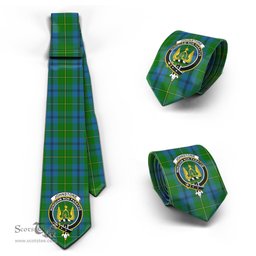 Scottish Johnstone-Johnston Tartan Tie with Family Crest Tartan Plaid NeckTie Scottish Plaid Tartan Plaid - ScotsTee - scotstee.com