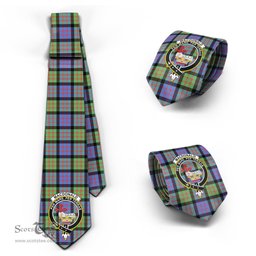 Scottish MacDonald Ancient Tartan Tie with Family Crest Tartan Plaid NeckTie Scottish Plaid Tartan Plaid - ScotsTee - scotstee.com
