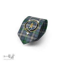 Scottish MacDowall Tartan Tie with Family Crest Tartan Plaid NeckTie Scottish Plaid Tartan Plaid - ScotsTee - scotstee.com