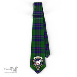 Scottish Lockhart Modern Tartan Tie with Family Crest Tartan Plaid NeckTie Scottish Plaid Tartan Plaid - ScotsTee - scotstee.com