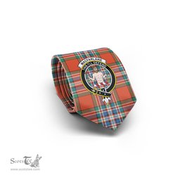 Scottish MacFarlane Ancient Tartan Tie with Family Crest Tartan Plaid NeckTie Scottish Plaid Tartan Plaid - ScotsTee - scotstee.com