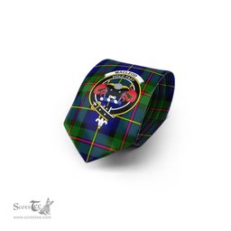 Scottish MacLeod of Harris Modern Tartan Tie with Family Crest Tartan Plaid NeckTie Scottish Plaid Tartan Plaid - ScotsTee - scotstee.com