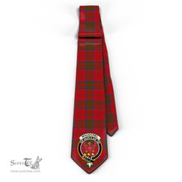 Scottish MacDonell of Keppoch Tartan Tie with Family Crest Tartan Plaid NeckTie Scottish Plaid Tartan Plaid - ScotsTee - scotstee.com