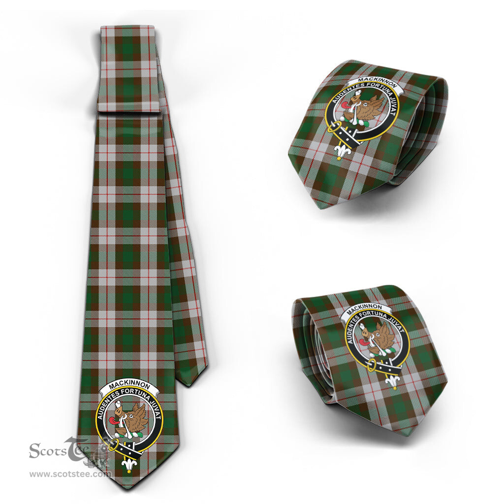 Scottish MacKinnon Dress Tartan Tie with Family Crest Tartan Plaid NeckTie Scottish Plaid Tartan Plaid - ScotsTee - scotstee.com