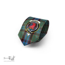 Scottish MacNicol Hunting Tartan Tie with Family Crest Tartan Plaid NeckTie Scottish Plaid Tartan Plaid - ScotsTee - scotstee.com