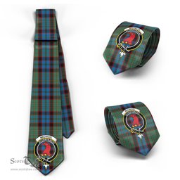 Scottish MacNicol Hunting Tartan Tie with Family Crest Tartan Plaid NeckTie Scottish Plaid Tartan Plaid - ScotsTee - scotstee.com