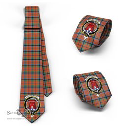 Scottish MacNaughton Ancient Tartan Tie with Family Crest Tartan Plaid NeckTie Scottish Plaid Tartan Plaid - ScotsTee - scotstee.com