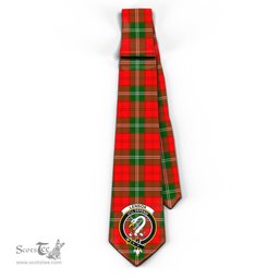 Scottish Lennox Modern Tartan Tie with Family Crest Tartan Plaid NeckTie Scottish Plaid Tartan Plaid - ScotsTee - scotstee.com
