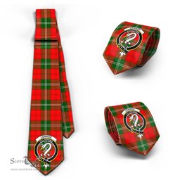 Scottish Lennox Modern Tartan Tie with Family Crest Tartan Plaid NeckTie Scottish Plaid Tartan Plaid - ScotsTee - scotstee.com