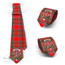 Scottish MacBain Tartan Tie with Family Crest Tartan Plaid NeckTie Scottish Plaid Tartan Plaid - ScotsTee - scotstee.com