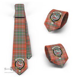 Scottish MacDougall Ancient Tartan Tie with Family Crest Tartan Plaid NeckTie Scottish Plaid Tartan Plaid - ScotsTee - scotstee.com