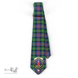 Scottish Logan Ancient Tartan Tie with Family Crest Tartan Plaid NeckTie Scottish Plaid Tartan Plaid - ScotsTee - scotstee.com