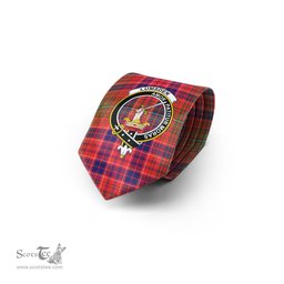 Scottish Lumsden Modern Tartan Tie with Family Crest Tartan Plaid NeckTie Scottish Plaid Tartan Plaid - ScotsTee - scotstee.com