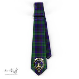 Scottish Lumsden Green Tartan Tie with Family Crest Tartan Plaid NeckTie Scottish Plaid Tartan Plaid - ScotsTee - scotstee.com
