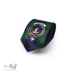 Scottish Lumsden Green Tartan Tie with Family Crest Tartan Plaid NeckTie Scottish Plaid Tartan Plaid - ScotsTee - scotstee.com