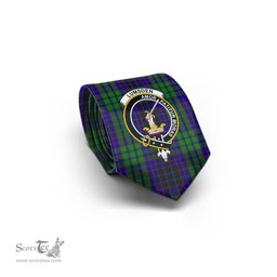Scottish Lumsden Green Tartan Tie with Family Crest Tartan Plaid NeckTie Scottish Plaid Tartan Plaid - ScotsTee - scotstee.com