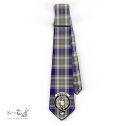 Scottish Livingston Dress Tartan Tie with Family Crest Tartan Plaid NeckTie Scottish Plaid Tartan Plaid - ScotsTee - scotstee.com