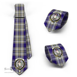 Scottish Livingston Dress Tartan Tie with Family Crest Tartan Plaid NeckTie Scottish Plaid Tartan Plaid - ScotsTee - scotstee.com