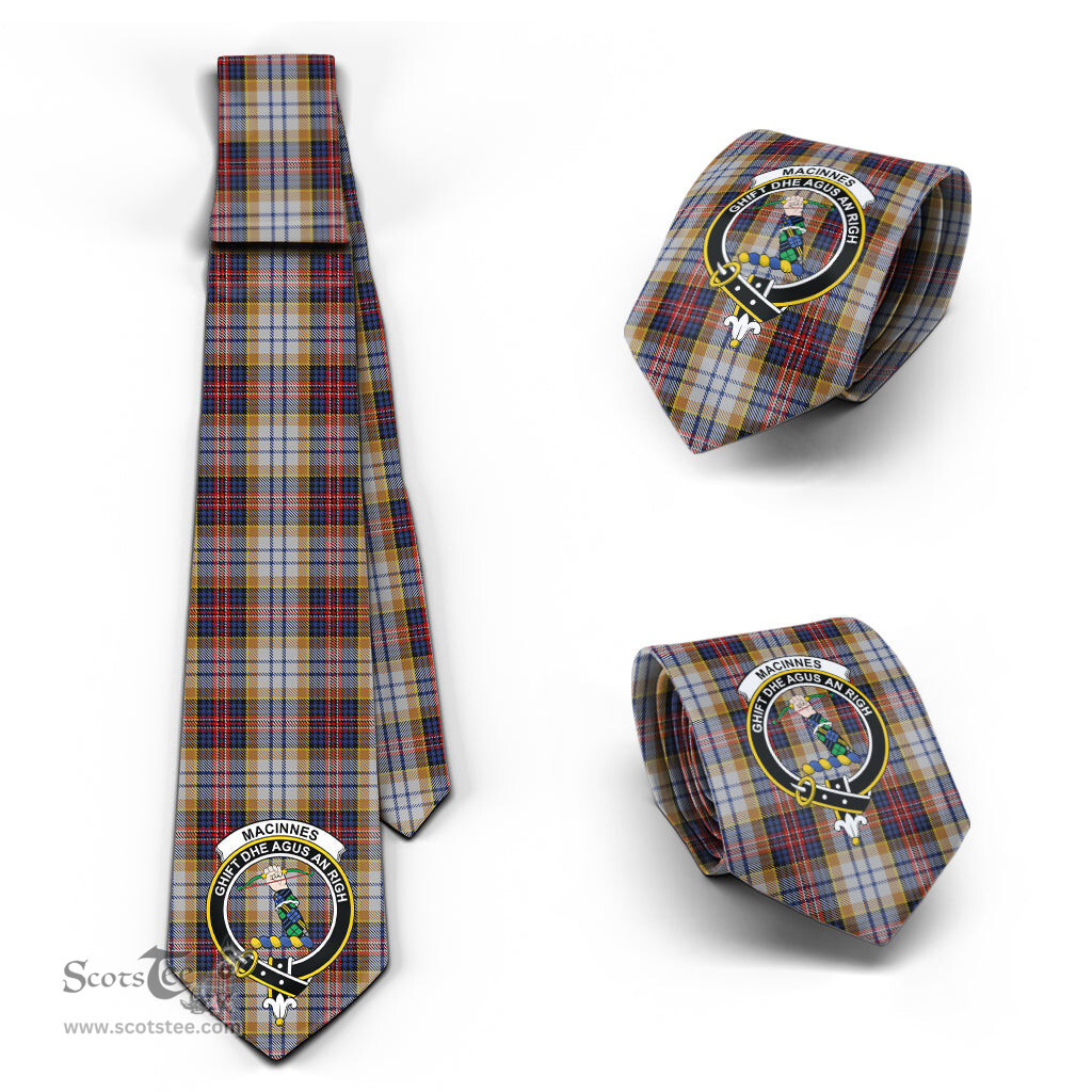Scottish MacInnes Ancient Hunting Tartan Tie with Family Crest Tartan Plaid NeckTie Scottish Plaid Tartan Plaid - ScotsTee - scotstee.com