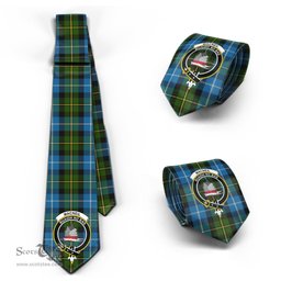 Scottish MacNeil of Barra Tartan Tie with Family Crest Tartan Plaid NeckTie Scottish Plaid Tartan Plaid - ScotsTee - scotstee.com