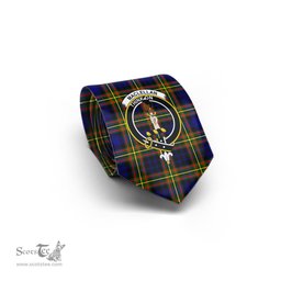 Scottish MacLellan Modern Tartan Tie with Family Crest Tartan Plaid NeckTie Scottish Plaid Tartan Plaid - ScotsTee - scotstee.com