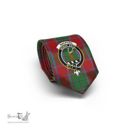 Scottish MacPhail Blue Bands Tartan Tie with Family Crest Tartan Plaid NeckTie Scottish Plaid Tartan Plaid - ScotsTee - scotstee.com