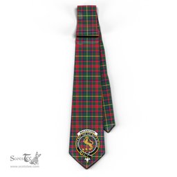 Scottish MacKintosh Hunting Modern Tartan Tie with Family Crest Tartan Plaid NeckTie Scottish Plaid Tartan Plaid - ScotsTee - scotstee.com