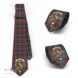 Scottish MacKintosh Hunting Modern Tartan Tie with Family Crest Tartan Plaid NeckTie Scottish Plaid Tartan Plaid - ScotsTee - scotstee.com