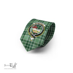 Scottish MacDonald Lord of the Isles Hunting Tartan Tie with Family Crest Tartan Plaid NeckTie Scottish Plaid Tartan Plaid - ScotsTee - scotstee.com