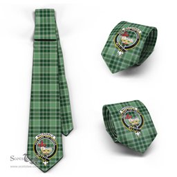 Scottish MacDonald Lord of the Isles Hunting Tartan Tie with Family Crest Tartan Plaid NeckTie Scottish Plaid Tartan Plaid - ScotsTee - scotstee.com