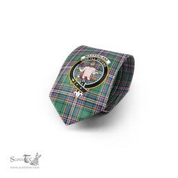 Scottish MacFarlane Hunting Ancient Tartan Tie with Family Crest Tartan Plaid NeckTie Scottish Plaid Tartan Plaid - ScotsTee - scotstee.com