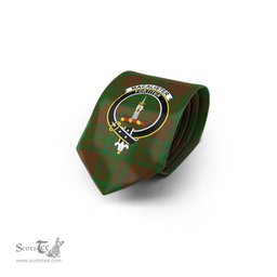 Scottish MacAlister of Glenbarr Hunting Tartan Tie with Family Crest Tartan Plaid NeckTie Scottish Plaid Tartan Plaid - ScotsTee - scotstee.com
