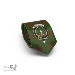 Scottish MacAlister of Glenbarr Hunting Tartan Tie with Family Crest Tartan Plaid NeckTie Scottish Plaid Tartan Plaid - ScotsTee - scotstee.com