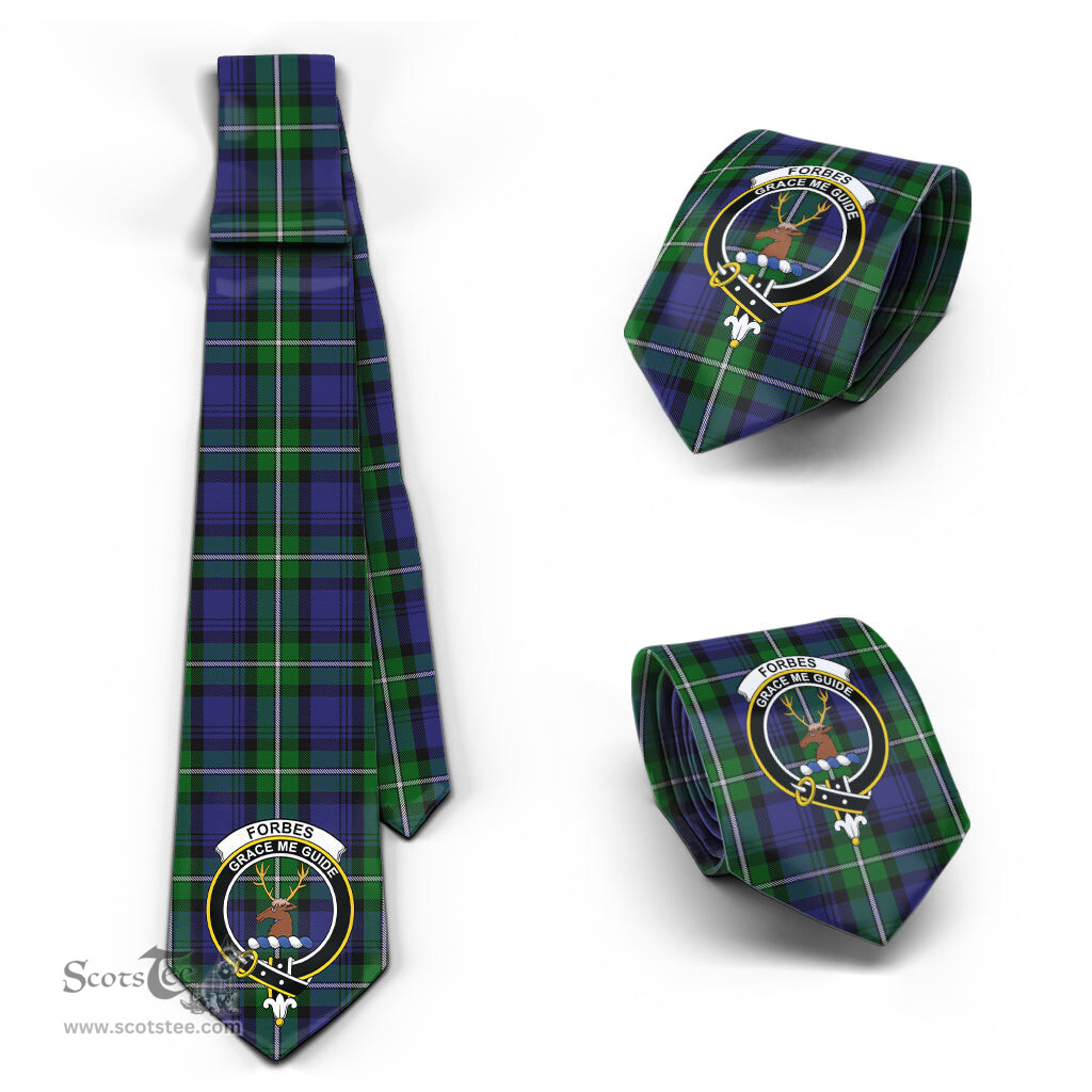 Scottish Forbes Tartan Tie with Family Crest Tartan Plaid NeckTie Scottish Plaid Tartan Plaid - ScotsTee - scotstee.com