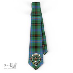 Scottish Davidson Ancient Tartan Tie with Family Crest Tartan Plaid NeckTie Scottish Plaid Tartan Plaid - ScotsTee - scotstee.com