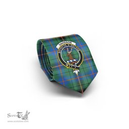 Scottish Davidson Ancient Tartan Tie with Family Crest Tartan Plaid NeckTie Scottish Plaid Tartan Plaid - ScotsTee - scotstee.com