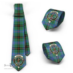 Scottish Davidson Ancient Tartan Tie with Family Crest Tartan Plaid NeckTie Scottish Plaid Tartan Plaid - ScotsTee - scotstee.com