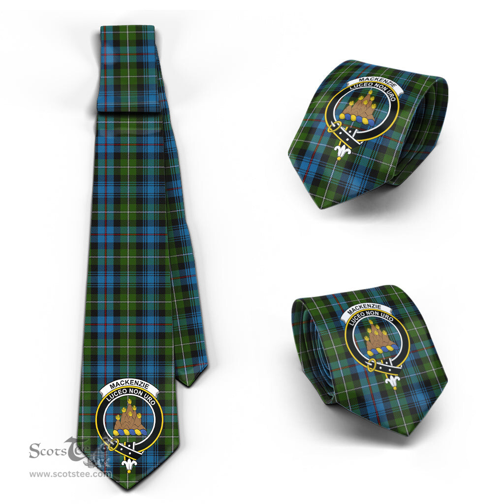 Scottish MacKenzie Tartan Tie with Family Crest Tartan Plaid NeckTie Scottish Plaid Tartan Plaid - ScotsTee - scotstee.com