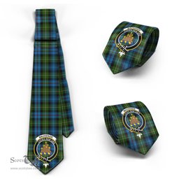 Scottish MacKenzie Tartan Tie with Family Crest Tartan Plaid NeckTie Scottish Plaid Tartan Plaid - ScotsTee - scotstee.com