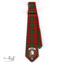 Scottish Dunbar Tartan Tie with Family Crest Tartan Plaid NeckTie Scottish Plaid Tartan Plaid - ScotsTee - scotstee.com