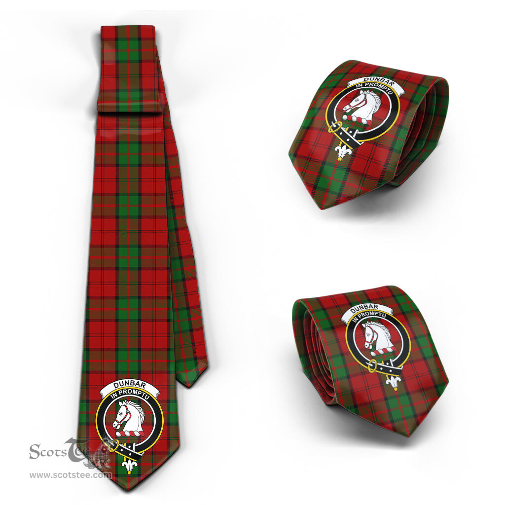 Scottish Dunbar Tartan Tie with Family Crest Tartan Plaid NeckTie Scottish Plaid Tartan Plaid - ScotsTee - scotstee.com
