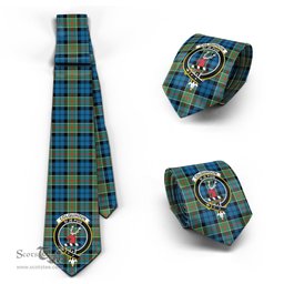 Scottish Colquhoun Ancient Tartan Tie with Family Crest Tartan Plaid NeckTie Scottish Plaid Tartan Plaid - ScotsTee - scotstee.com