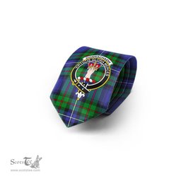 Scottish Donnachaidh Tartan Tie with Family Crest Tartan Plaid NeckTie Scottish Plaid Tartan Plaid - ScotsTee - scotstee.com