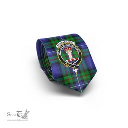 Scottish Donnachaidh Tartan Tie with Family Crest Tartan Plaid NeckTie Scottish Plaid Tartan Plaid - ScotsTee - scotstee.com