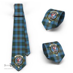 Scottish Cockburn Modern Tartan Tie with Family Crest Tartan Plaid NeckTie Scottish Plaid Tartan Plaid - ScotsTee - scotstee.com
