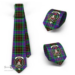 Scottish Brodie Hunting Modern Tartan Tie with Family Crest Tartan Plaid NeckTie Scottish Plaid Tartan Plaid - ScotsTee - scotstee.com