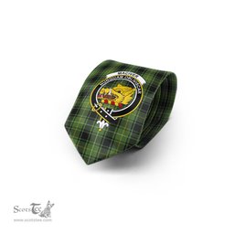 Scottish MacIver Hunting Tartan Tie with Family Crest Tartan Plaid NeckTie Scottish Plaid Tartan Plaid - ScotsTee - scotstee.com