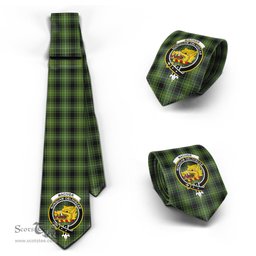 Scottish MacIver Hunting Tartan Tie with Family Crest Tartan Plaid NeckTie Scottish Plaid Tartan Plaid - ScotsTee - scotstee.com
